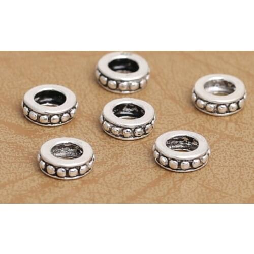 Handmade 925 silver beads jewelry findings sterling spacers jewelry accessories sterling silver beads tibetan malas spacers