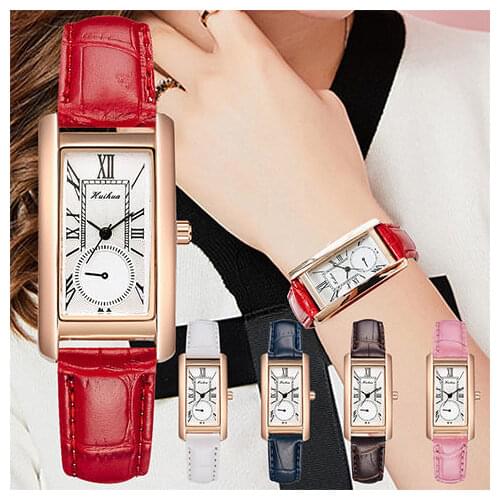 New Square Tank Quartz Watch Womens Watch Female College Students Watch Roman Numeral Small Square Plate Retro