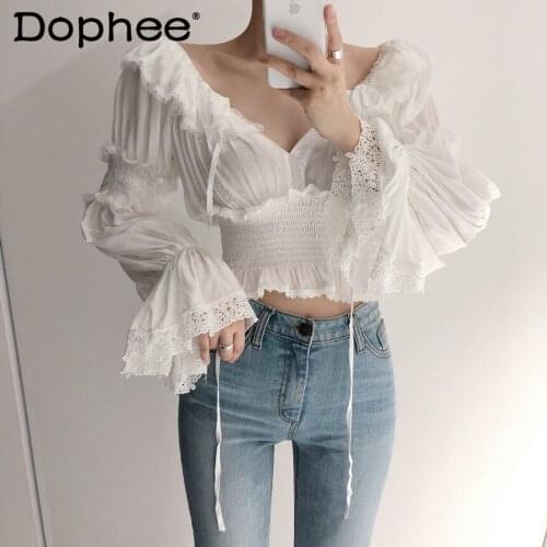 Кружевные блузки Dophee China At AliExpress