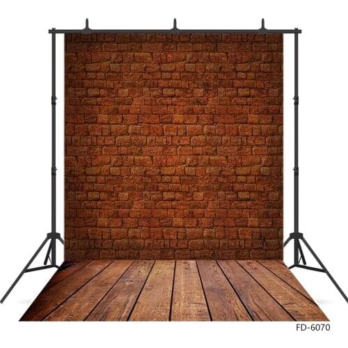 Wooden Floor Brick Wall Photography Background Computer Printed Backdrop for Baby Children Portrait Pets Photocall Fond Photo