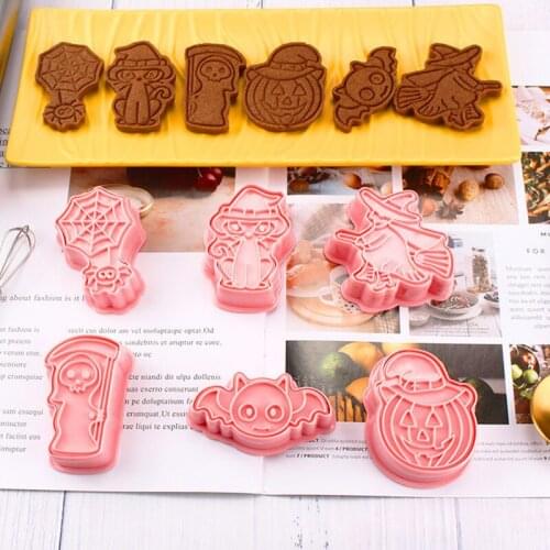 Halloween Cookie Cutter Mold 3D Cartoon DIY Biscuit Mould Practical Kitchen Baking Tools Easy Operation GQ