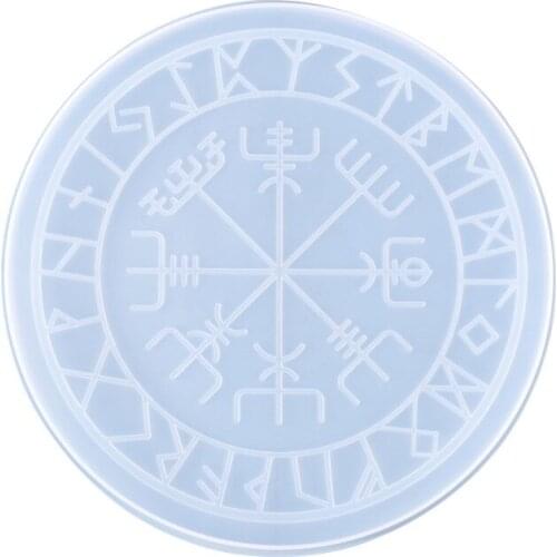 Resin Mold Tarot Divination Mat, Rolling Tray Mold for Resin, Constellation Compass Mat Silicone Mold, Epoxy Molds for Divinatio