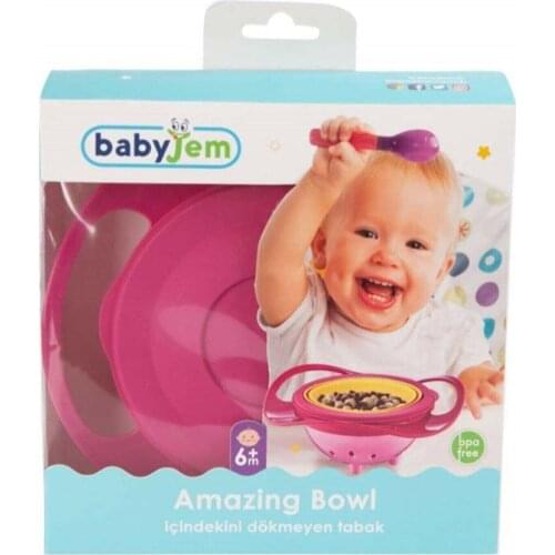 Fun Plate That Spills Contents BPA free Inner Bowl Rotates 360 Degrees Supplementary Food Baby Nutrition Meal