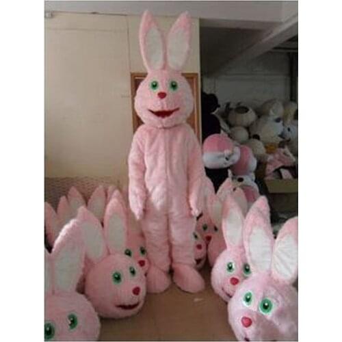 Pink Rabbit Mascot Costume Suit Cosplay Party Fancy Dress Outfits Advertising Promotion Carnival Halloween Xmas Easter Adults