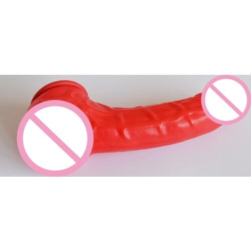 Adult man red natural latex condom penis sheath exotic accessories
