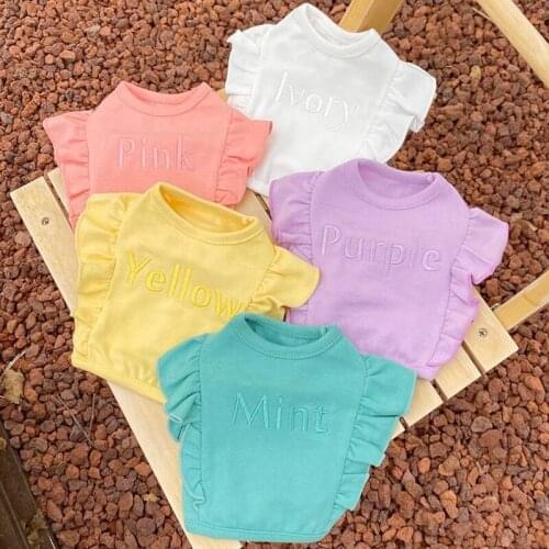 Summer Dog T-shirt Cat Puppy Shirt Small Dog Clothes Yorkshire Pomeranian Poodle Bichon Schnauzer Pet Clothing Tee Shirt Outfit