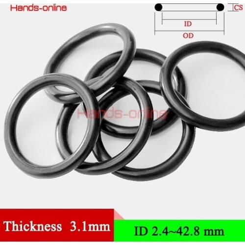 NBR70 Thickness/CS 3.1mm/0.122" Cross section 2.4-42.8mm/0.094-1.685"Rubber Sealing O Ring O-Ring Seal Gasket Oil Washer Gaskets
