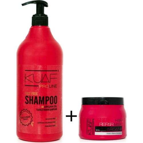 Unsalted Argan Oil Care Shampoo 1000ml + Hair Care Mask Argan 500ml