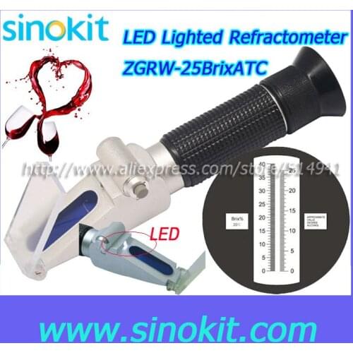 Wholesales Lighted Cheaper Wine Brix Refractometer - ZGRW-25ATC