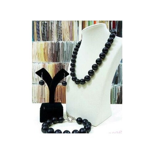 Natural 16mm multicolor South Sea Shell Pearl Necklace bracelet earrings set