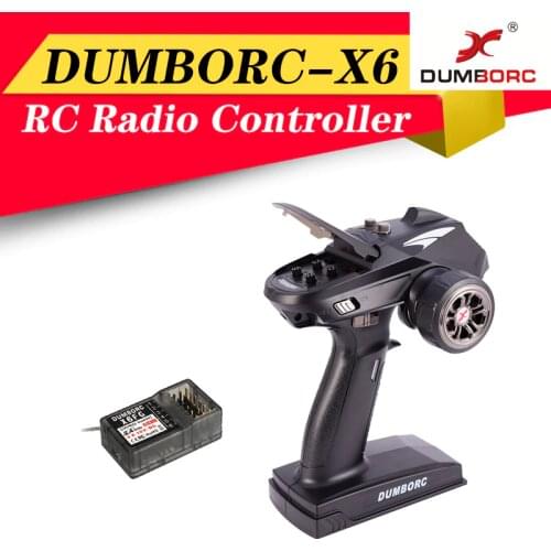 New DUMBORC-X6 6CH 2.4G RC Radio Controller Transmitter with Mixed Mode +X6FG Receiver for RC Car Boat Tank Support DIY