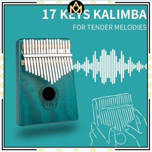 Kalimba 17 Keys Thumb Piano with Waterproof Protective Box Tune Hammer And Study Instruction Portable Finger Piano For Beginners