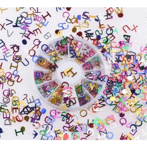 50 grams multicolor alphabet Sequin & Paillette Sewing/Embellishment Findings 5mm Garment Accessories