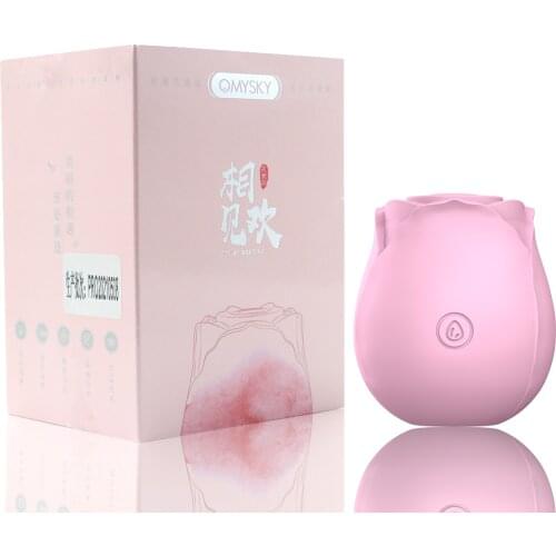 Rose Clitoral Sucking G Spot Vibrator Clit Sucker Nipple Dildo Clitoris Stimulator with 6 Patterns Adult Sex Toys for Women