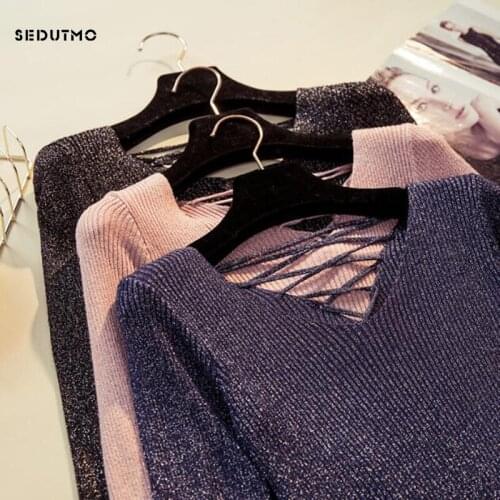 SEDUTMO Women's V-Neck Pullovers