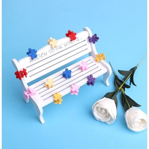 10 Pcs New Fashion Baby Girls Small Hair Claw Cute Candy Color Flower Hair Jaw Clip Children Hairpin Hair Pins and Clips