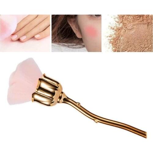 Rose Nail Art Dust Brush For Manicure Beauty Brush Blush Powder brushes Fashion Gel Nail Accessories Nail Material Tools