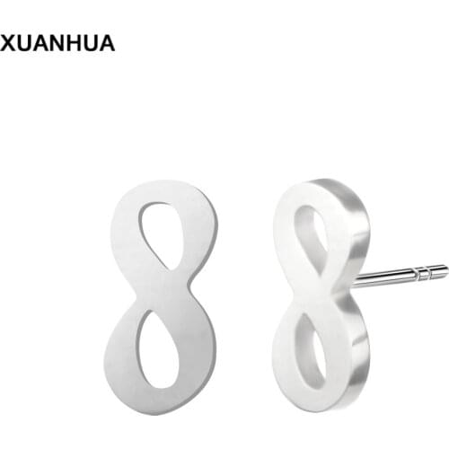 XUANHUA 2019 Stainless Steel Fashion Jewelry Stud Earrings For Women Jewelry Brincos Earring Female Korean Accesories Bizuteria