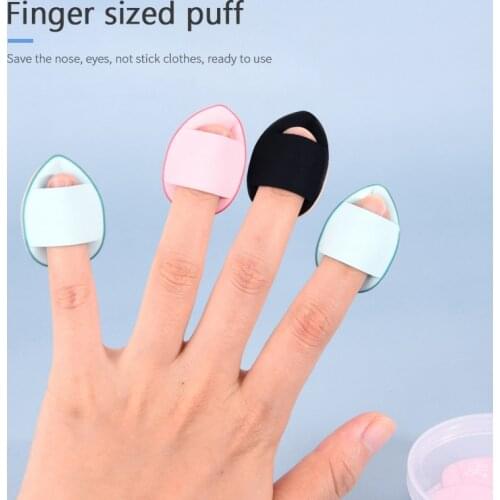 1PCS Mini Finger Cosmetic Puff Small Size Air Cushion Sponge Women Soft Foundation Concealer Highlighter Makeup Puff Sponge Tool