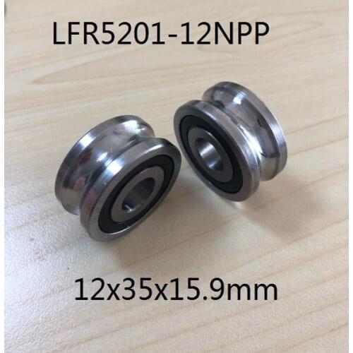 120pcs LFR5201-12NPP U groove track roller pulley bearings 12*35*15.9mm