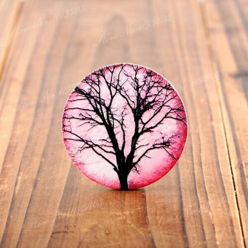 2Pcs 45mm Tree Unique 3D Embossed Big Round Handmade pattern Wood Cut Pendant make Necklaces, Bracelets,Brooch-(WI-94)