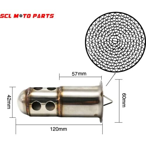 ALconstar-Motorcycle 51/60MM Universal Three Models Catalyst DB Killer For Exhaust Muffler Silencer Noise Sound Eliminator