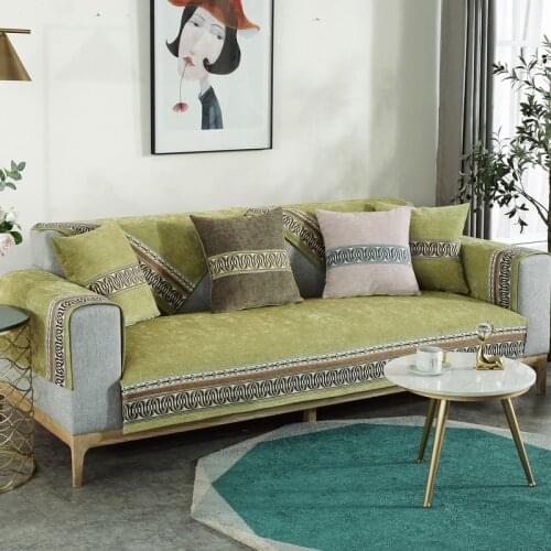 Fashion Chenille Sectional Sofa cover Four Season Universal Anti-slip Couch Covers Soft and Good Hand Feeling Slipcovers