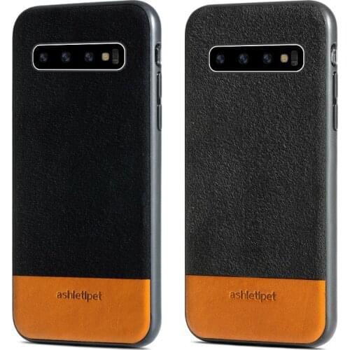 Phone case For Samsung Galaxy S10 Plus S20 Ultra S8 Plus S7 Edge a50 a70 a30 a51 Note 10 9 8 All handmade Canvas + Cowhide