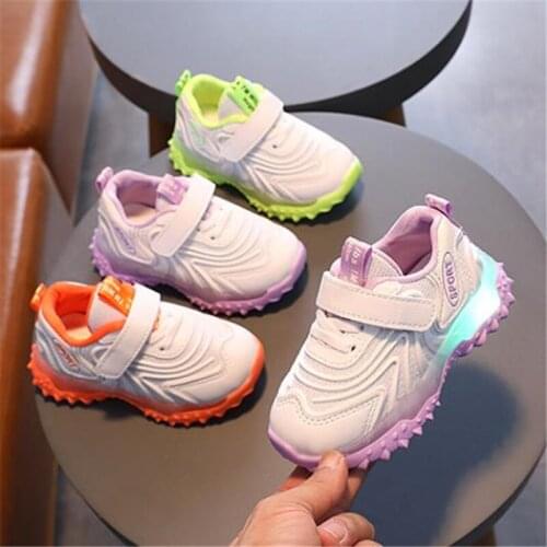 Disney fall 2021 children fly woven shine shoes private soft bottom anti-slip breathable running shoes baby learning to walk