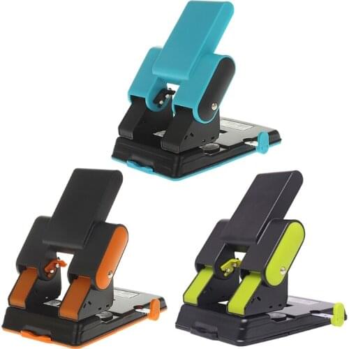 Heavy Duty Double Hole Puncher Paper Scrapbooking Document Punching Machine 70 Sheets School Office Stationery