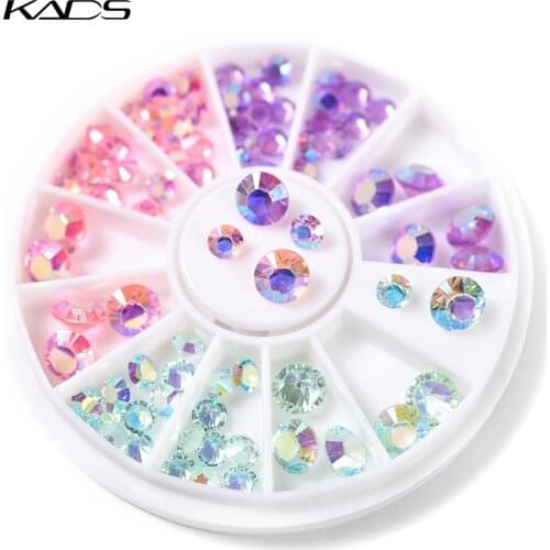 KADS Nail Art Rhinestones AB Colorful Cone Shapes for Manicure Rhinestone Nail Art Decorations Nail Accessories Diamond DIY Tool