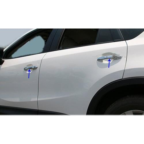 Car Body Cover Protect Detector Stick Frame Lamp Trim ABS Chrome Part Door Handle 8pcs For Mazda CX-5 CX5 2013 2014 2015 2016