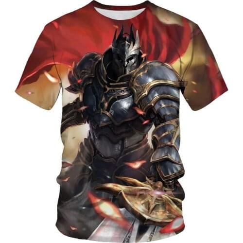 Summer new 3D printing war series characters T-shirt domineering men cool T-shirt large size 6X