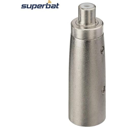 Superbat RCA -XLR Adapter Metal XLR 3pin Plug to RCA Jack Adapter Connector Straight Free Hanging
