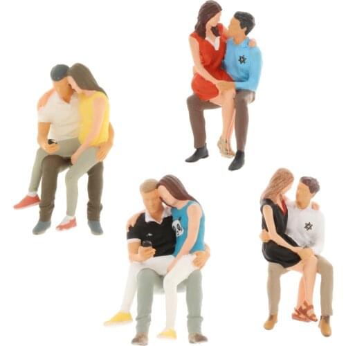 1/64 Scale People Figures Miniature Figurines Character Statues for Auto Scene Sand Table Decoration Accessories
