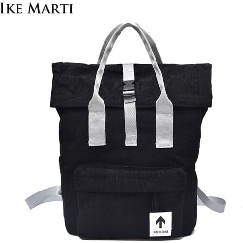 IKE MARTI Fashion Women Backpack Laptop Large Capacity Female Backpacks Brand School Travel Bag Shoulder Hand Bags Backpack