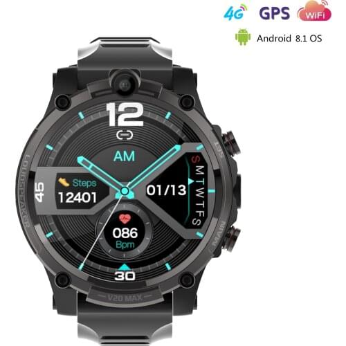Top sales V20 4G Smart Watch Android 8.1 GPS WIFI Phone Call For Men Camera Video Heart Rate Monitor Watch Smartwatch 2021 Watch