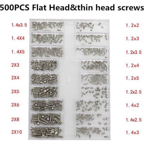 500Pcs 18 Types Mini screw DIY Kit Laptop Computer Assemble Repair Screw Fastener set