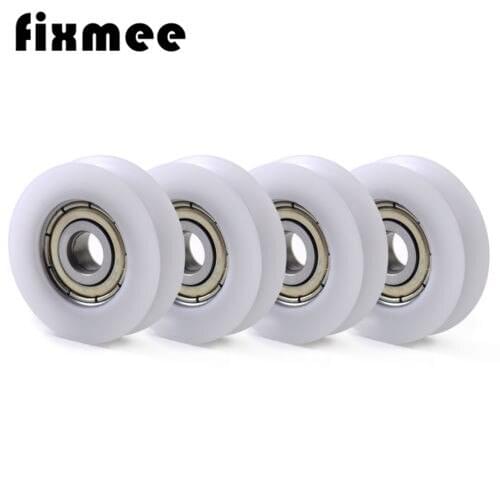 5pcs Nylon Plastic Ball Bearings Embedded 608 U Groove Ball Bearing Guide Pulley 8*30*10mm For Guide Roller Hardware Accessories