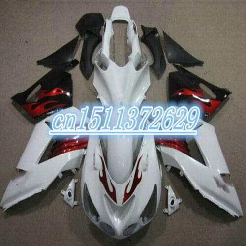 Dor-Fairing ABS kit for Kawasaki ninja ZX14 2006-2011 black white fairings ZX14R 06-11 D