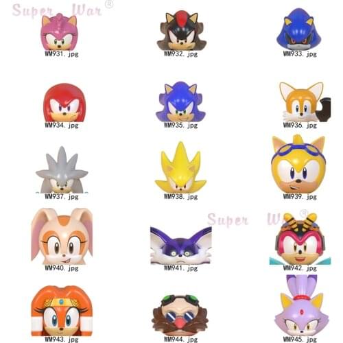 Single Cartoon Game Anime Movie models Figures Head accessories Building Blocks toys for children Series-160