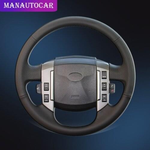 Car Braid On The Steering Wheel Cover for Land Rover Old Range Rover Sport 2005-2008 DIY Auto Car-styling Interior Accessories