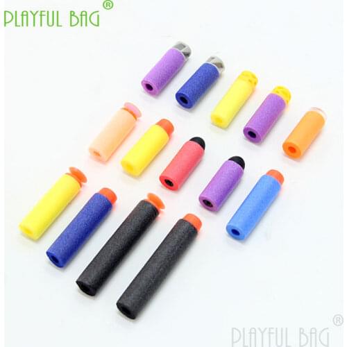 Outdoor sports fun CS toy gun short bullet whirlwind bullet milk 3 hollow flat head sponge soft bullet accessories qd182