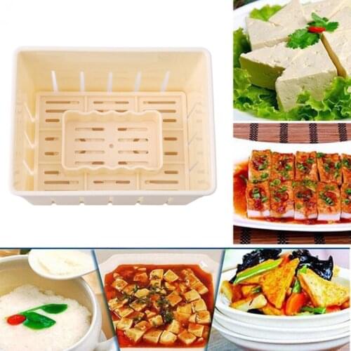 DIY Plastic Homemade Tofu Maker Press Mold Kit Tofu Making Machine Set Soy Pressing Mould With Cheese Cloth Cuisine