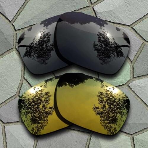 Grey Black&Yellow Golden Sunglasses Polarized Replacement Lenses for Oakley Holbrook