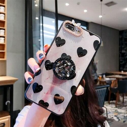 Luxury Leopard Diamond Ring Holder Stand Case For iPhone 11 12 Pro MAX 12pro SE 2020 6 7 8 Plus 8plus X XS MAX XR TPU Soft Cover