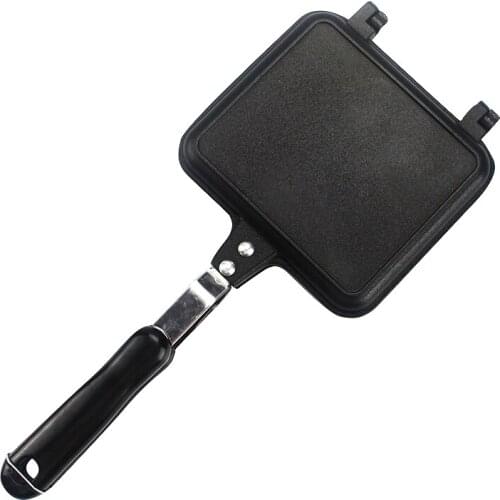 Sandwich Mold, Double-Sided Cake Bread Toast Mold Diy Tool Barbecue Non-Stick Burning Stove Cake Tray With Handle