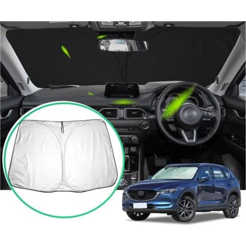 LFOTPP Car Windshield Sunshades For CX-5 2th KF 2017 2018 2019 Front Window Visor Cover Silver Exterior Protection Accessories