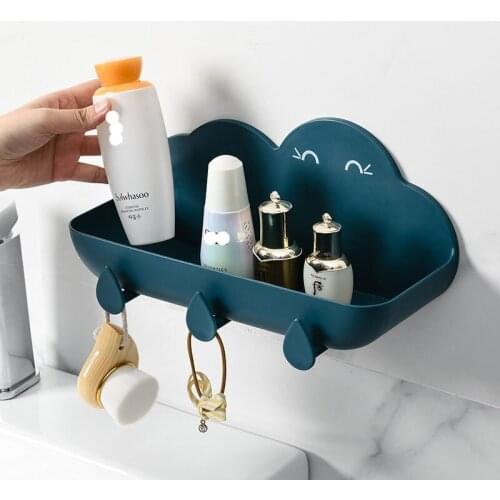 Cloud Shape Storage Rack, Kitchen Without Punching, Wall Mounted Storage Rack, Toilet Multi-functional Drain Rack