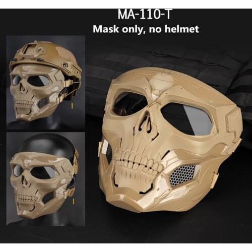 Tactical Skull Mask Protective Shooting Hunting Paintball Air Gun Suitable for Military Mask Fitting FAST Helmet Face protection